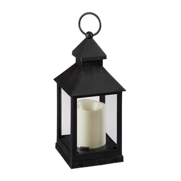 relaxdays LED Laternen schwarz 10,0 cm, 2 St.