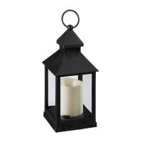relaxdays LED Laternen schwarz 10,0 cm, 2 St.