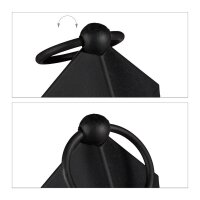relaxdays LED Laternen schwarz 10,0 cm, 2 St.