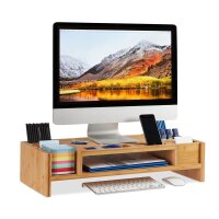 relaxdays Monitorständer braun
