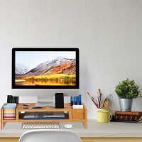relaxdays Monitorständer braun