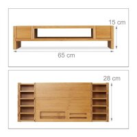 relaxdays Monitorständer braun