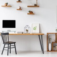 relaxdays Monitorständer silber, transparent