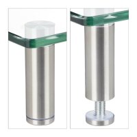 relaxdays Monitorständer silber, transparent