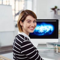 relaxdays Monitorständer silber, transparent