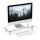 relaxdays Monitorständer silber, transparent