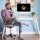relaxdays Monitorständer silber, transparent