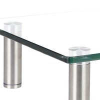 relaxdays Monitorständer silber, transparent