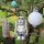 relaxdays LED Laterne silber 11,5 cm, 1 St.
