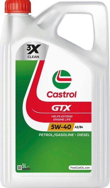 Castrol GTX 5W-40 A3/B4 Motoröl 5,0 l, 1 St.