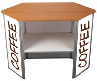 update displays Messetheke gerade, buche 122,5 x 55,0 x...