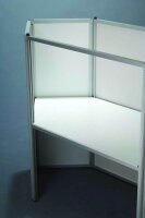 update displays Messetheke gerade, weiß 122,5 x 55,0 x 93,0 cm