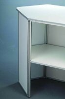 update displays Messetheke gerade, weiß 122,5 x 55,0 x 93,0 cm
