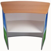 update displays Messetheke Konvex gebogen, buche 106,0 x...