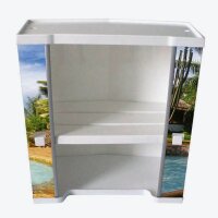 update displays Messetheke gerade, weiß 90,0 x 51,0 x 91,0 - 220,0 cm