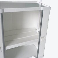 update displays Messetheke gerade, weiß 90,0 x 51,0 x 91,0 - 220,0 cm