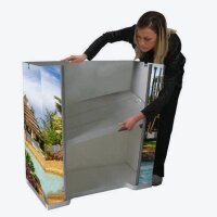 update displays Messetheke gerade, weiß 90,0 x 51,0 x 91,0 - 220,0 cm
