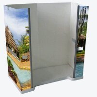 update displays Messetheke gerade, weiß 90,0 x 51,0 x 91,0 - 220,0 cm