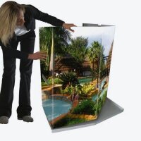 update displays Messetheke gerade, weiß 90,0 x 51,0 x 91,0 - 220,0 cm