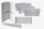 update displays Messetheke gerade, weiß 90,0 x 51,0 x 91,0 - 220,0 cm