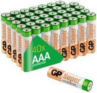 GP Batterien SUPER Alkali-Mangan Micro AAA 1,5 V, 40 St.
