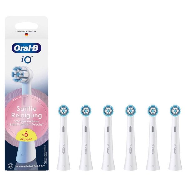 Oral-B iO Sanfte Reinigung Zahnbürstenaufsätze, 6 St.