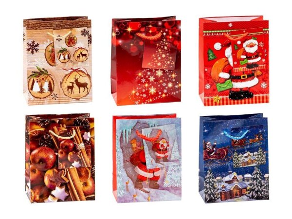 12 TSI Geschenktüten Weihnachten Serie 7 Motiv sortiert 11,0 x 14,0 cm
