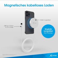 XLAYER Wireless Magnetic Starter Set Induktive Ladestation weiß, Kabellänge: 1,0 m, 15 Watt