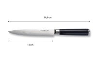 Echtwerk Tranchiermesser Damast silber, schwarz, Klinge:...