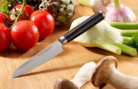 Echtwerk Tranchiermesser Damast silber, schwarz, Klinge: 18,0 cm, 1 St.
