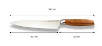 Echtwerk Kochmesser Classic Edition silber, braun, Klinge: 20,3 cm, 1 St.