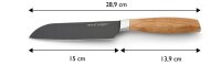 Echtwerk Santokumesser Classic Black Edition schwarz, Klinge: 15,0 cm, 1 St.