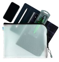 HERMA Reißverschlussbeutel DIN A4 überbreit transparent/schwarz, 1 St.