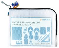 HERMA Reißverschlussbeutel DIN A4 überbreit transparent/schwarz, 1 St.