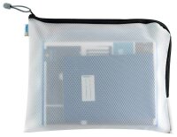 HERMA Reißverschlussbeutel DIN A4 überbreit transparent/schwarz, 1 St.