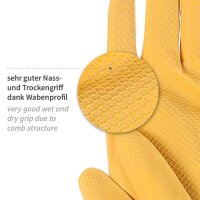 HYGONORM unisex Gummihandschuhe Bettina Soft gelb Größe 8, 1 Paar