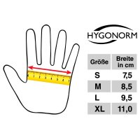 HYGONORM unisex Gummihandschuhe Bettina Soft gelb Größe 8, 1 Paar