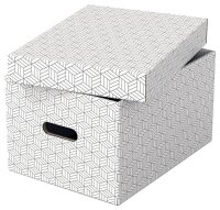 Esselte Home Aufbewahrungsboxen 17,5 l weiß 26,5 x 36,5 x 20,5 cm, 3 St.