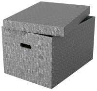 Esselte Home Aufbewahrungsboxen 50,0 l grau 35,5 x 51,0 x 30,5 cm, 3 St.