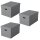 Esselte Home Aufbewahrungsboxen 50,0 l grau 35,5 x 51,0 x 30,5 cm, 3 St.