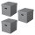 Esselte Home Aufbewahrungsboxen 33,0 l grau 32,0 x 36,5 x 31,5 cm, 3 St.