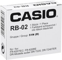 CASIO RB-02-2 (Gruppe 51) schwarz/rot Farbband