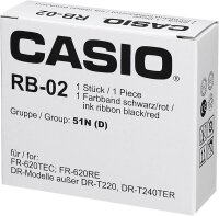 CASIO RB-02-2 (Gruppe 51) schwarz/rot Farbband