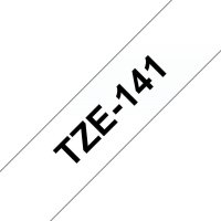 brother Schriftband TZe-141 TZE141, 18 mm, schwarz auf transparent, 1 St.