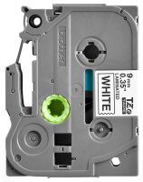 brother Schriftband TZe-221 TZE221, 9 mm, schwarz auf...