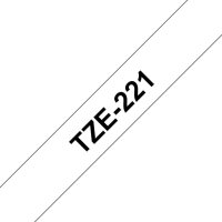 brother Schriftband TZe-221 TZE221, 9 mm, schwarz auf weiß, 1 St.