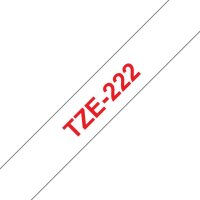 brother Schriftband TZe-222 TZE222, 9 mm, rot auf weiß, 1 St.
