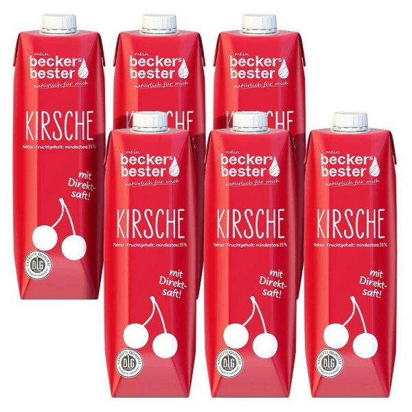 beckers bester KIRSCHE Fruchtnektar 6x 1,0 l