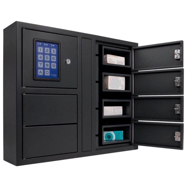 ROTTNER Key Depot 6 Schlüsseltresor anthrazit, Elektronik- und Standardschloss, 57,0 x 11,8 x 46,0 cm, 1 St.