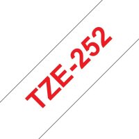 brother Schriftband TZe-252 TZE252, 24 mm, rot auf weiß, 1 St.